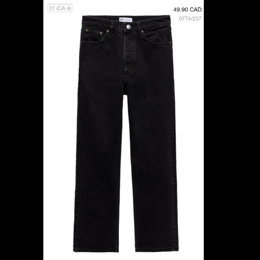 High rise straight leg jeans